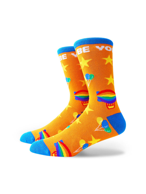 LGBTQ+ Be You Socks: Balloons And Stars