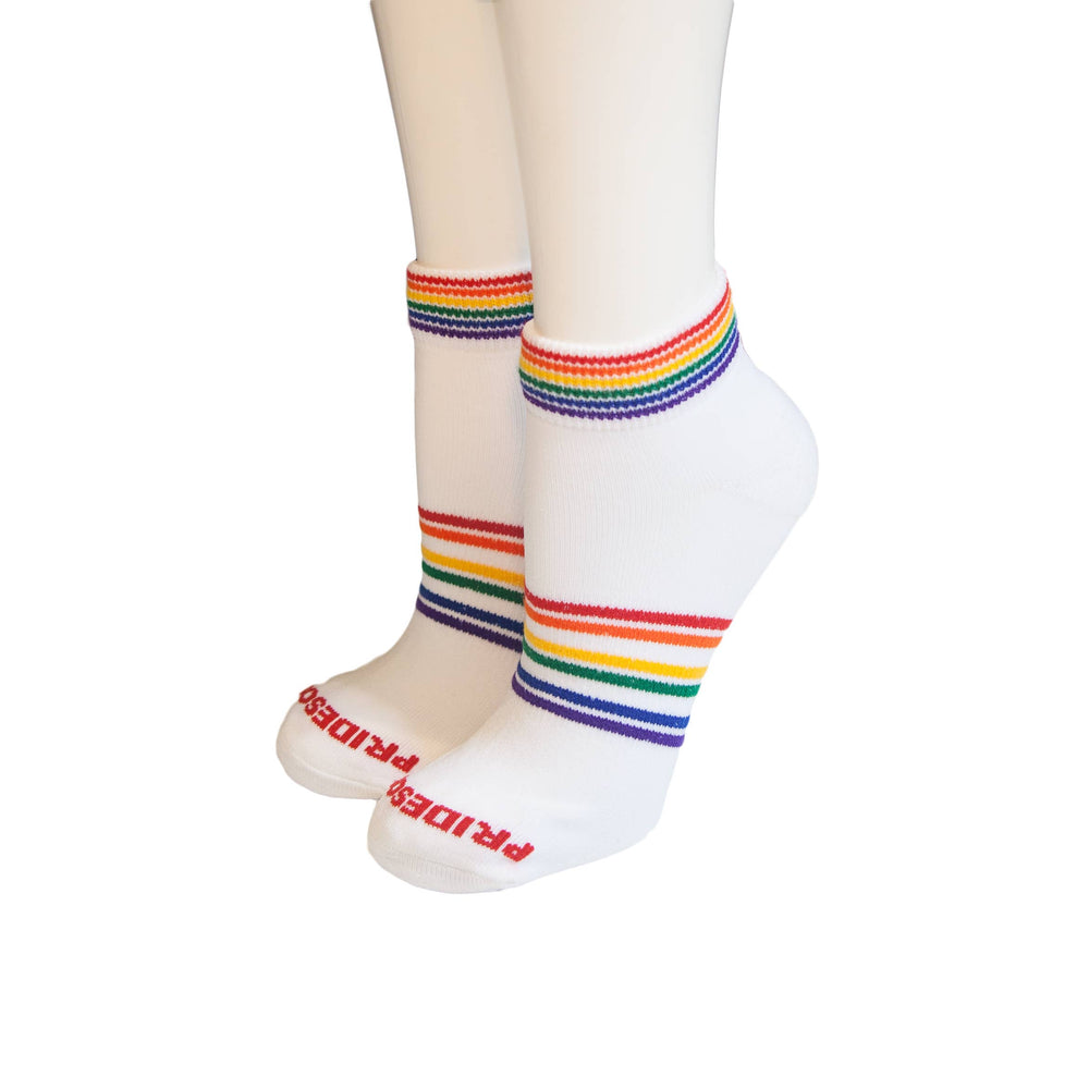 Athletic Shorty Rainbow Socks - Large