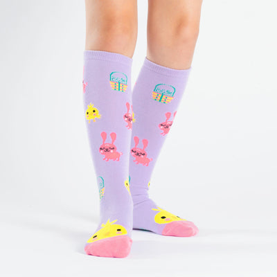 Hoppy Easter Youth Knee Socks
