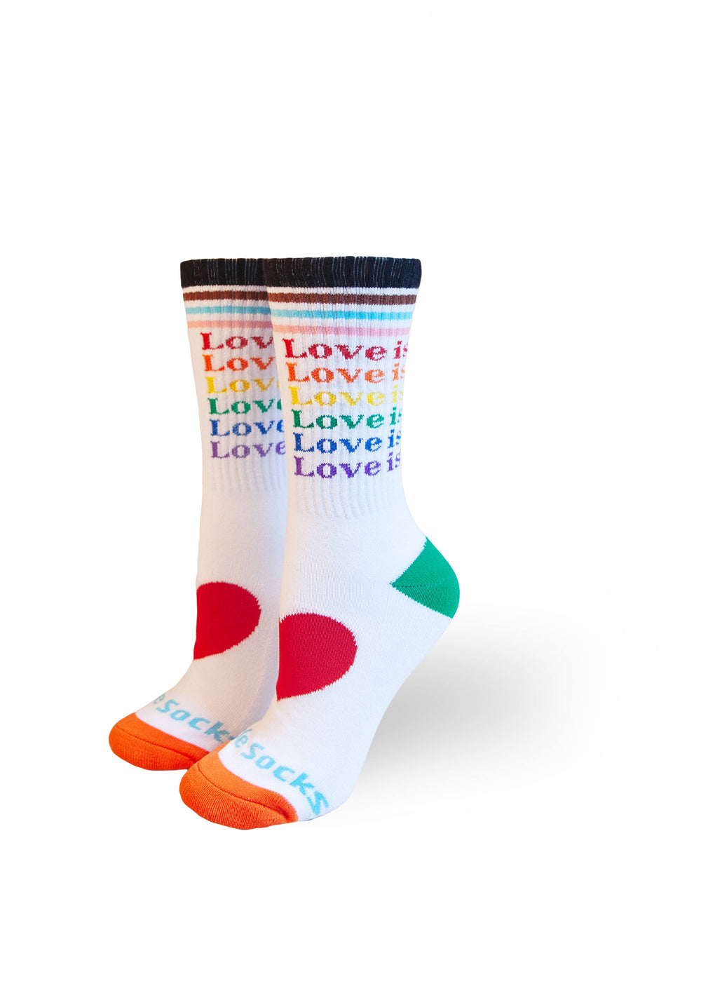 Love is Love All Inclusive Rainbow Sock - Medium