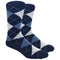 Navy Argyle Dress Sock
with Blue and White Pattern