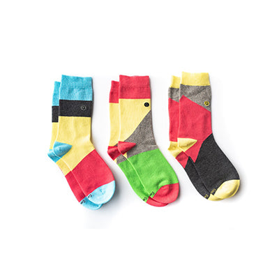 Organic Adult Socks - Blocks of Colour