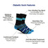 Diabetic Socks - Blue Stripes