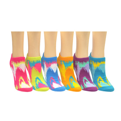 Sock House Co. Tie Dye Socks 6 Pair Pack Lowcut Socks