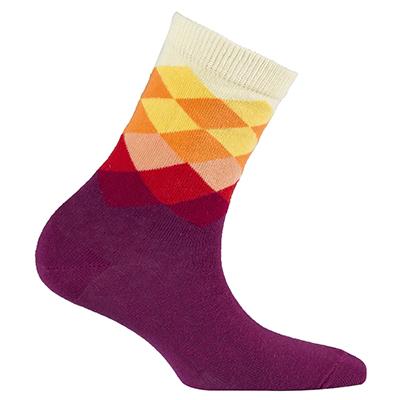 Flame Diamond Kids Crew Socks