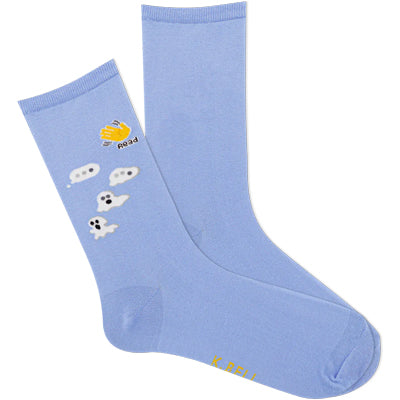 Women's Ghosted Text Crew Socks