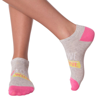 Women's Wine Time Ankle Socks Six Pair Pack