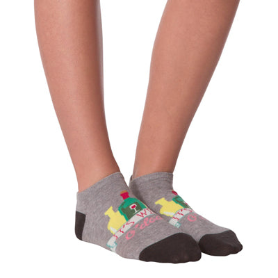 Women's Wine Time Ankle Socks Six Pair Pack