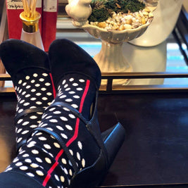 Men's Women's Red Line Socks - Navy