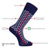 Men's Women's Red Line Socks - Navy