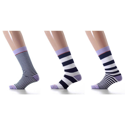 Matching Pair + Mismatched Spare - Black and White Striped (3 Pk)