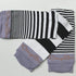 Matching Pair + Mismatched Spare - Black and White Striped (3 Pk)