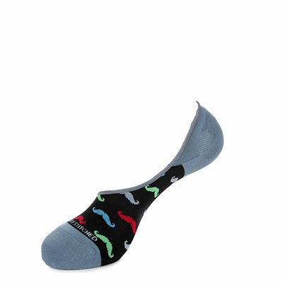 Mustache - No Show Socks