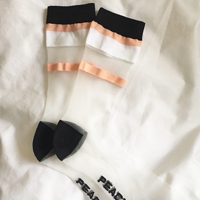 Peachy Strut Sheer Socks