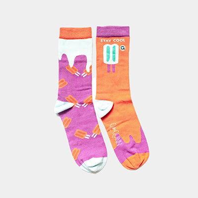 Organic Adult Socks - Popsicle - Mismatched