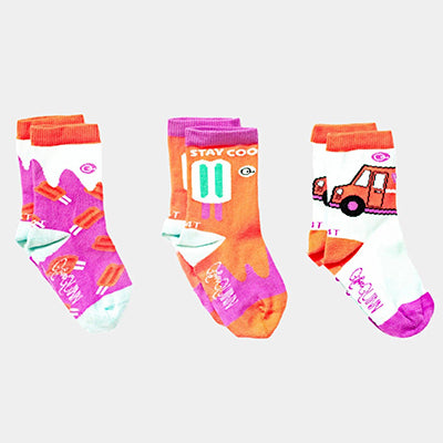 Organic Baby Socks - Popsicle - 3 pairs