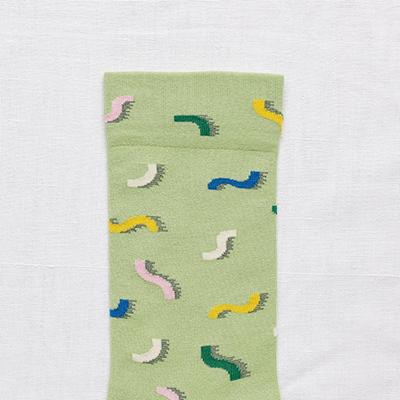Socks Lime Spaghetti
