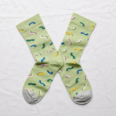 Socks Lime Spaghetti