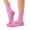 Medium Weight Crew Toe Socks - Peony