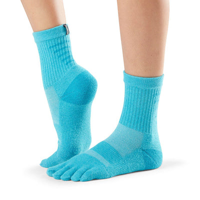 Medium Weight Crew Toe Socks - Wave