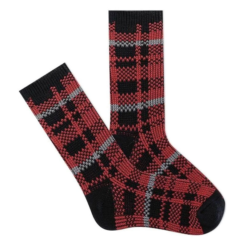 Women's Soft and Dreamy Plaid Pattern Boot Crew Socks