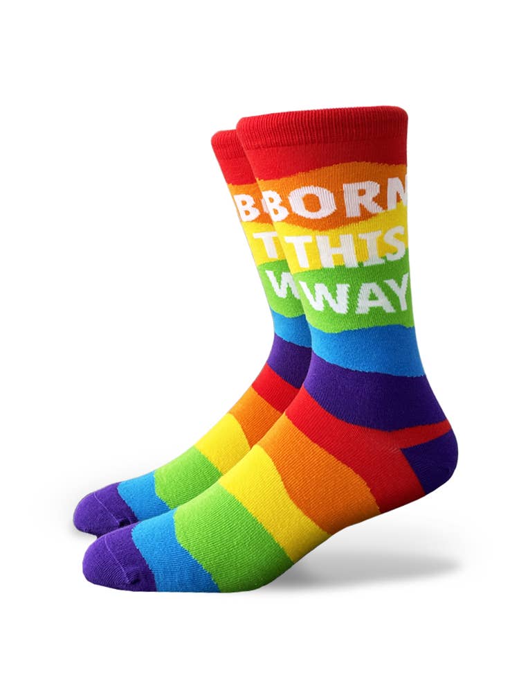 LGBTQ+ Socks: Rainbow Born This Way