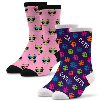 Women's Fun 2 Pack Cat Socks
