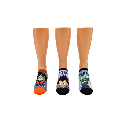 Dragon Ball Z Chibi Character 3 Pair Pack Lowcut Socks