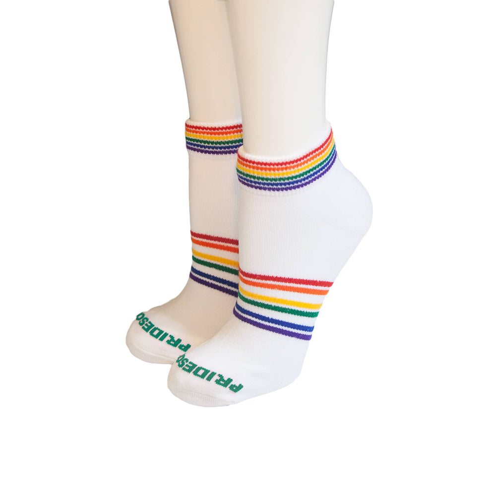 Athletic Shorty Rainbow Socks - Medium