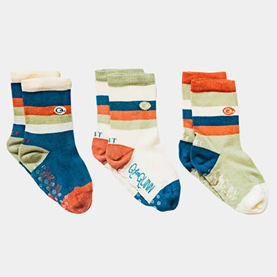 Organic Baby Socks - Camo Stripes - 3 pairs