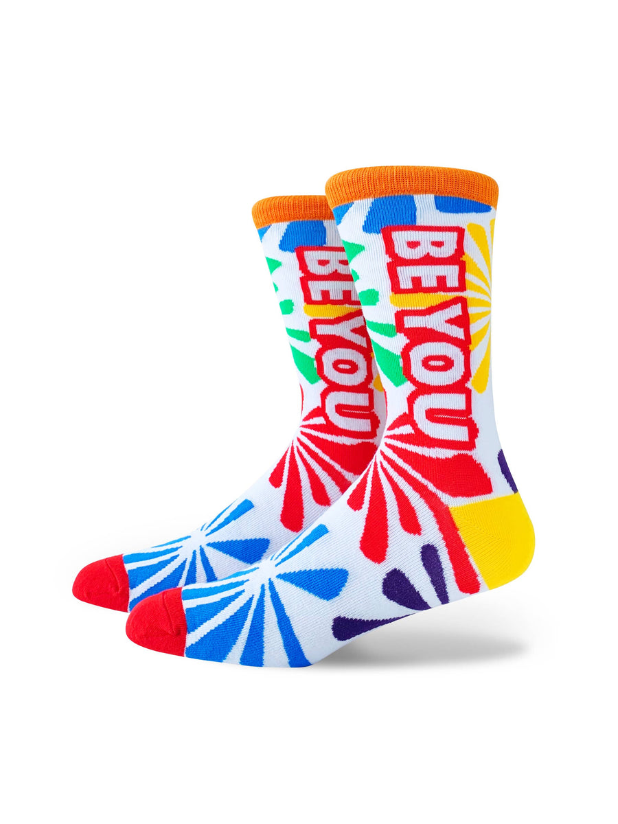 LGBTQ+ Be You Socks: Fireworks