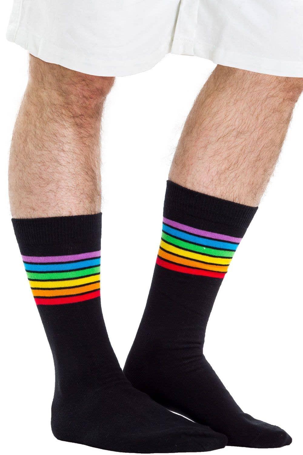 Men's Black Rainbow Pride Socks