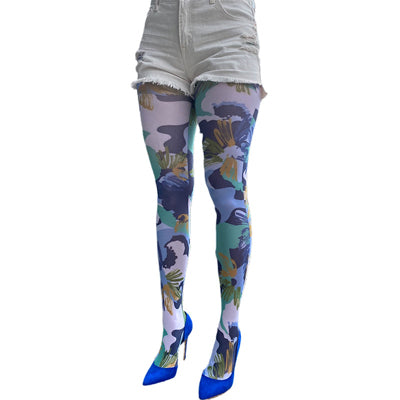 Floral Camo Tights for Women