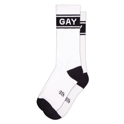 Gay Black and White Gym Socks