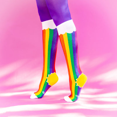 Rainbow Clouds - Knee Socks