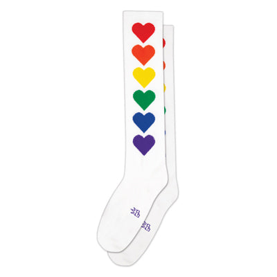 Rainbow Hearts - Knee Socks