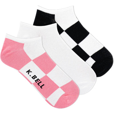 Women's Big Checker No Show Socks