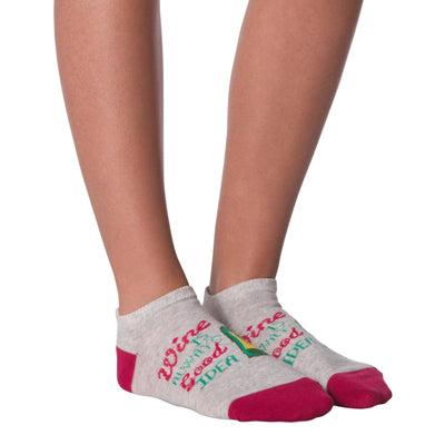 Women's Wine Time Ankle Socks Six Pair Pack