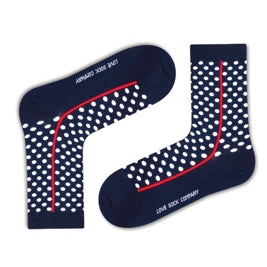Men's Women's Red Line Socks - Navy
