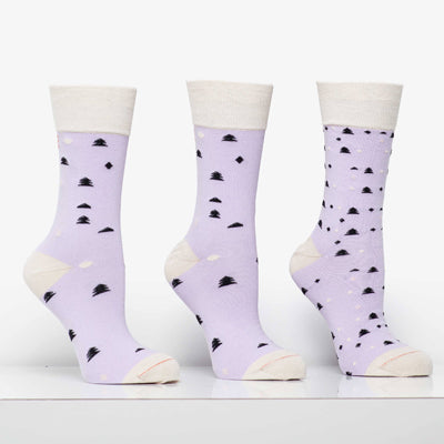 Matching Pair + Mismatched Spare - Lilac Triangles (3 Pk)