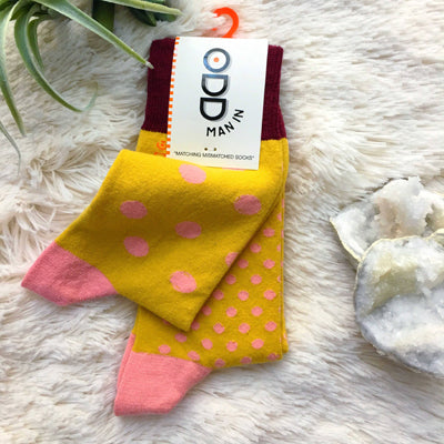 Matching Pair + Mismatched Spare - Yellow and Pink (3 Pk)