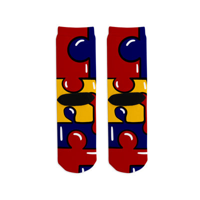 Motsu x Andre Sullivan - Puzzled Kids Crew Socks