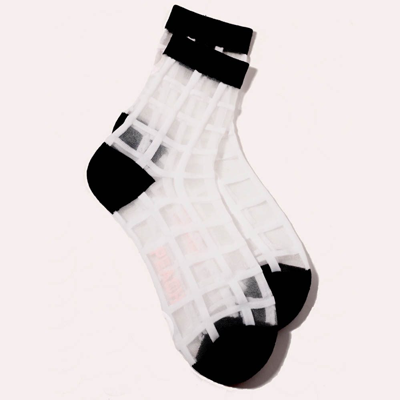 Grid Sheer Socks