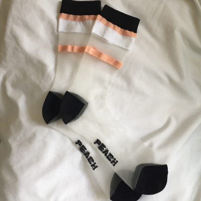Peachy Strut Sheer Socks