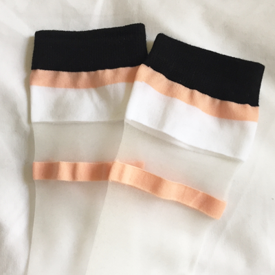 Peachy Strut Sheer Socks