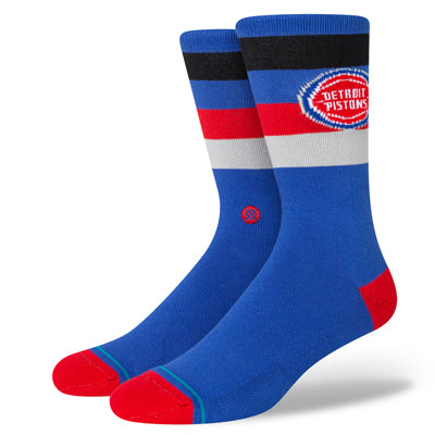 Detroit Pistons Stripe Crew Socks