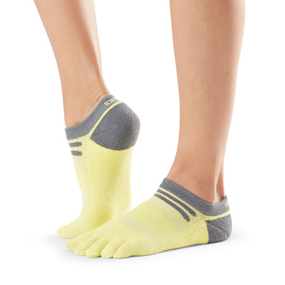 Medium Weight No Show Toe Socks - Zest