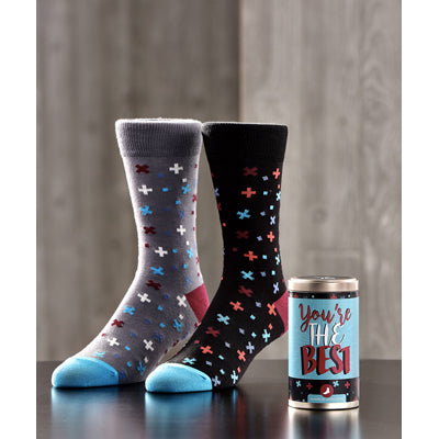 The Best 2 Pair Pack Crew Socks in Gift Tin