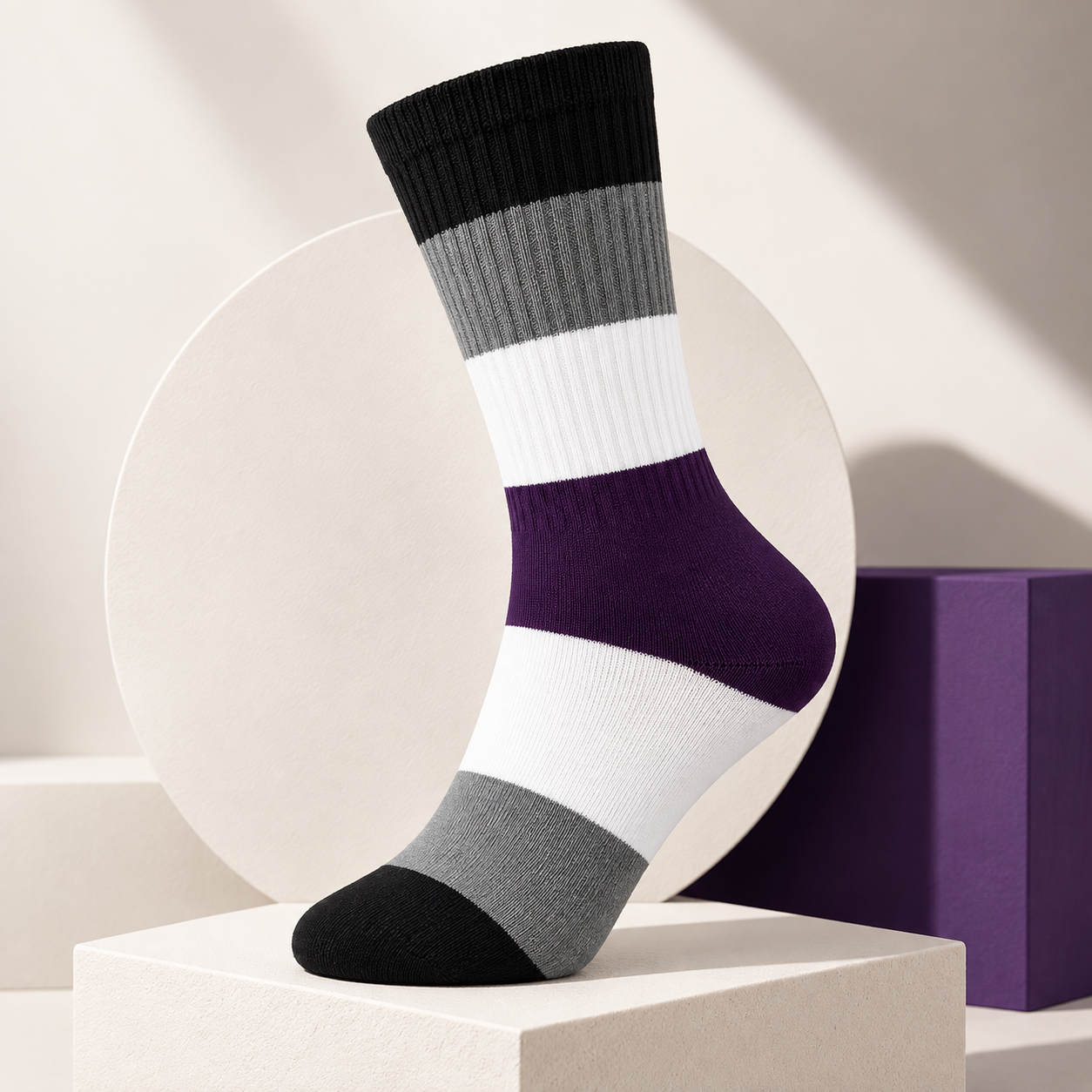 Colorblock Stripe Socks